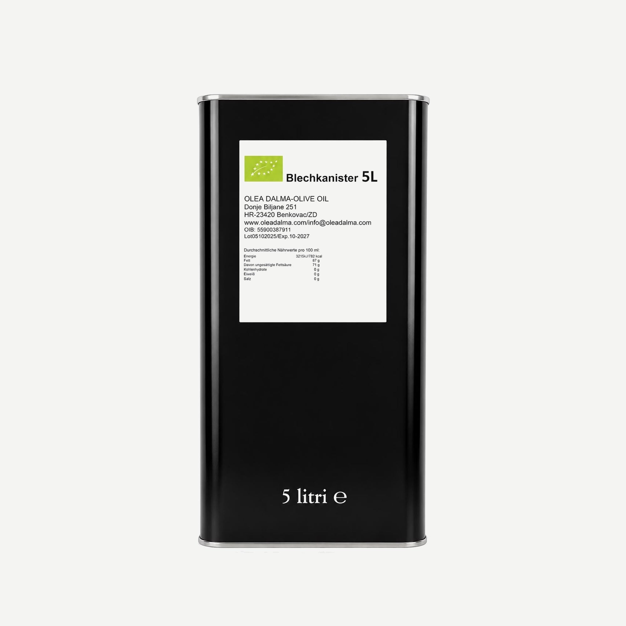 Natives Bio-Olivenöl Extra · 5 L Blechkanister